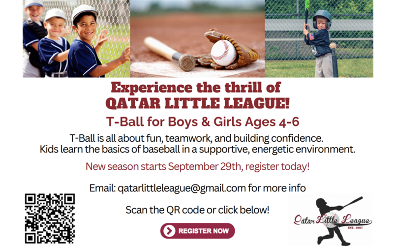 Ages 4-6 learn about baseball while having fun in T-Ball!